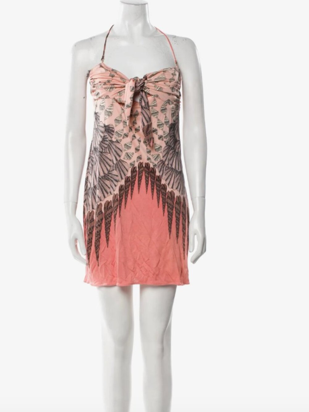 Peach Patterned Halter Women’s Top